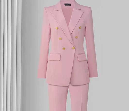 Rose Red Spring and Autumn Women's Casual Letter Suit Jacket