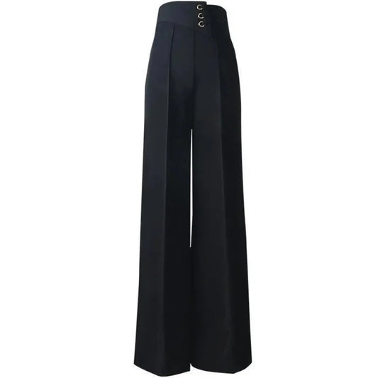 Women's Trousers/New Fashion High Waist Wide Leg Pants/Female Casual Straight Leg Pants.