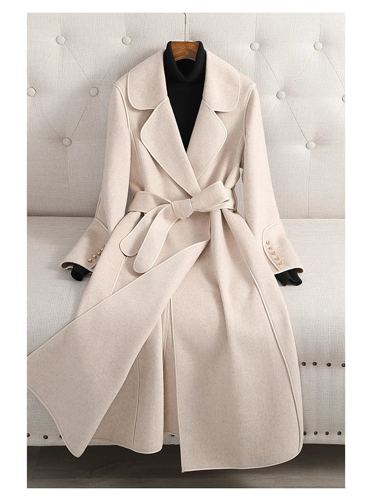 Premium 100% Australian Wool Belted Maxi Coat