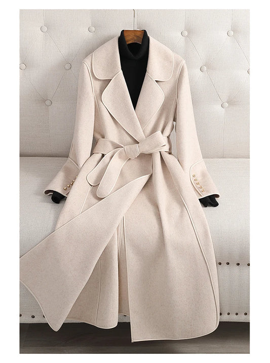 Premium 100% Australian Wool Belted Maxi Coat