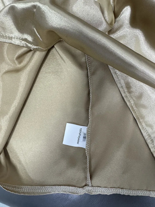 Elegant Satin Halter Blouse for Women – Sleeveless Bow Neck Office Lady Top