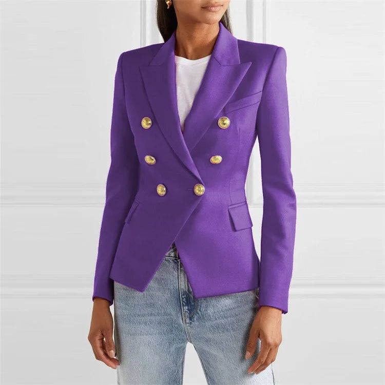Styled Up V~Neck Blazer’s/Women Clothing For Winter/Solid Color Fashion Casual Suit Slim Blazers Women.
