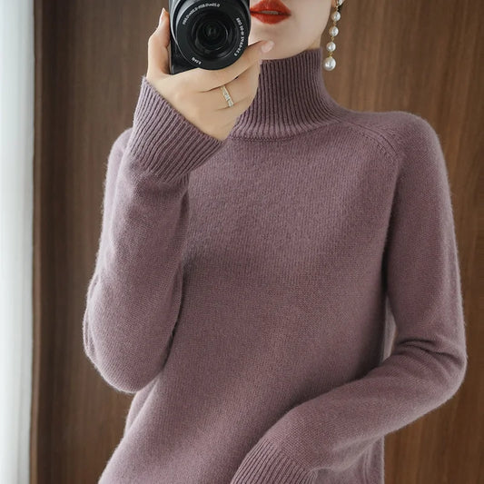 Luxury Soft Knit Long-Sleeve Sweater – Classic Fit in Neutral Tones | Modern Blend Boutique