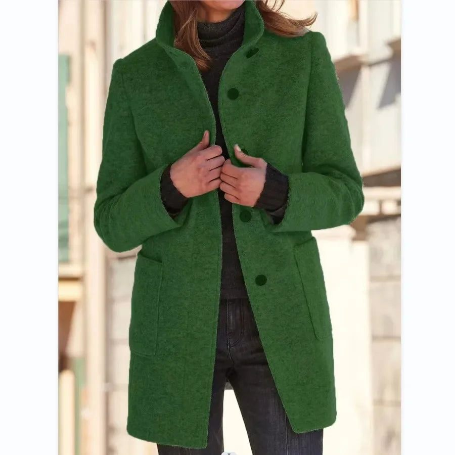 Cardigan Seasonal Coat/Warm Fashion Versatile Wear/Loose Fitted Retro Button/Collar Long Sleeve Y2k Overcoat.