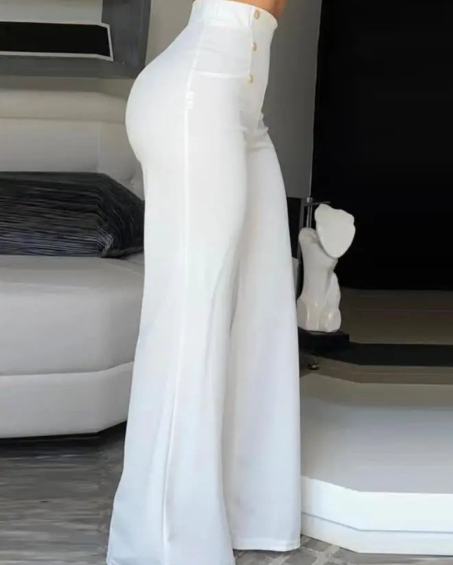 High Waist pants, single flare leg bottoms with Bootcut Flared Trousers.