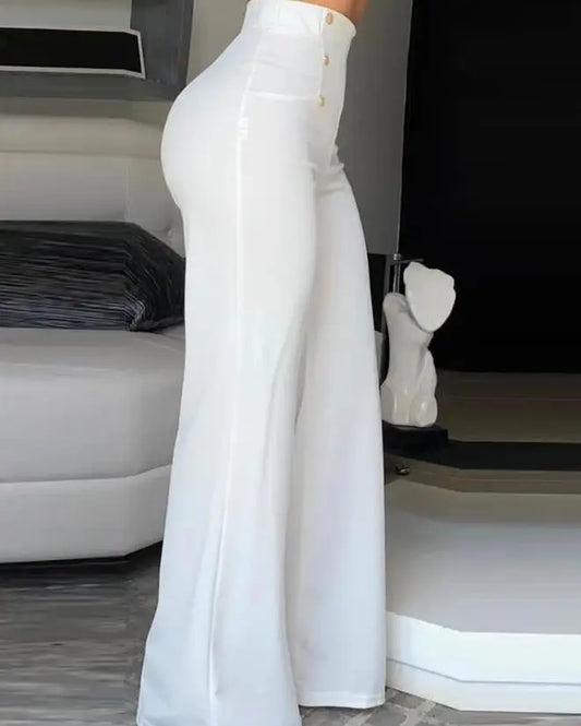 High Waist pants, single flare leg bottoms with Bootcut Flared Trousers.