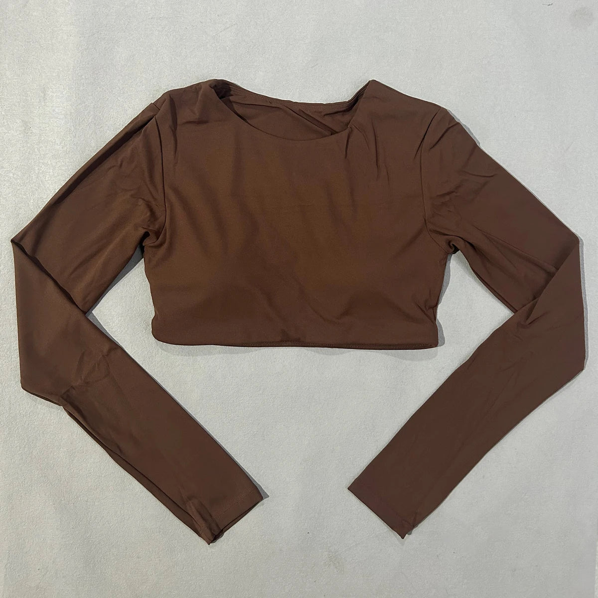 Solid Yoga Shirt’s/Women Long Sleeve With Padded Fitness Running Gym Clothes/Workout Dry Fit Breathable High Elastic Sports Top.