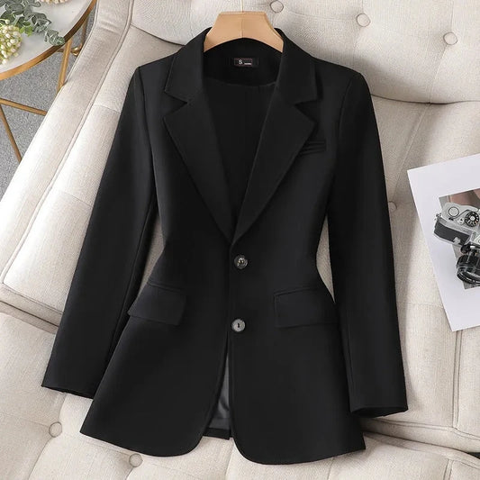 Elegant Rose Pink Tailored Blazer for Women – Single-Button Fitted Office & Casual Jacket