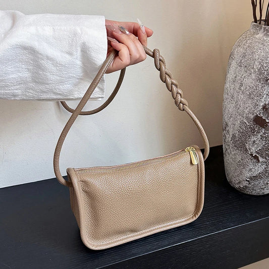 Modern Blend Boutique™ | Luxe Genuine Cowhide Leather Crossbody Bag – Premium Braided Strap Shoulder Purse for Women