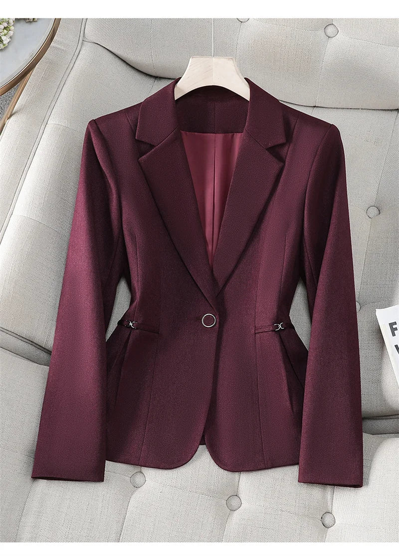Timeless Elegance Sculpted Single-Button Blazer|Modern Blend Boutique | Women’s Tailored Workwear & Occasion Blazer