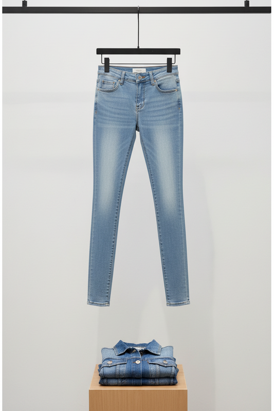 High-Waist Hip-Enhancing Skinny Jeans – Sculpting Push-Up Fit