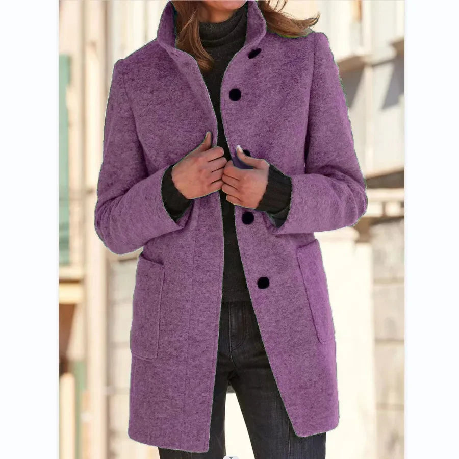 Cardigan Seasonal Coat/Warm Fashion Versatile Wear/Loose Fitted Retro Button/Collar Long Sleeve Y2k Overcoat.