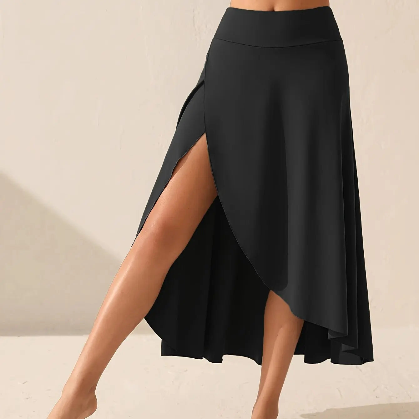 Irregular Retro High Ankle Length Skirt/Blossom Ruffled Solid Colored Skirt With Pocket’s/Asymmetrical A Line.