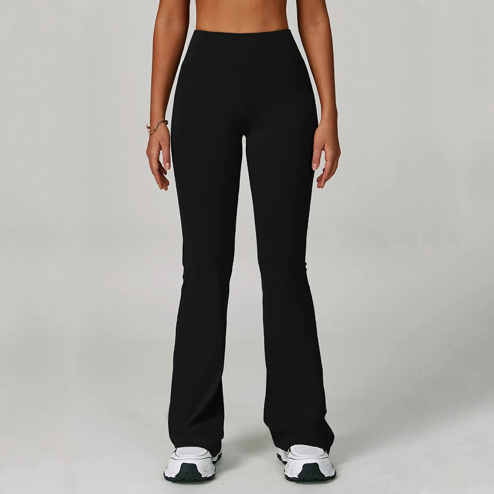 Wide Leg Fitness Yoga Legging Running Pant’s/Tight Bell-bottoms Workout Legging High Waist Push Up Sport Running Yoga Pant’s.