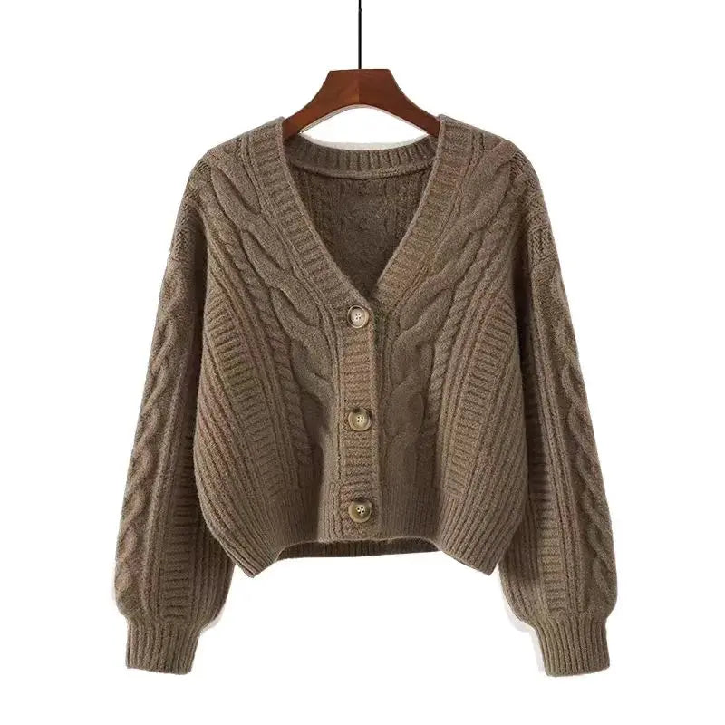 Solid Knitted Cardigan Coat’s/Winter Fashion Long Sleeve Casual Jacket/Tops Knitwear