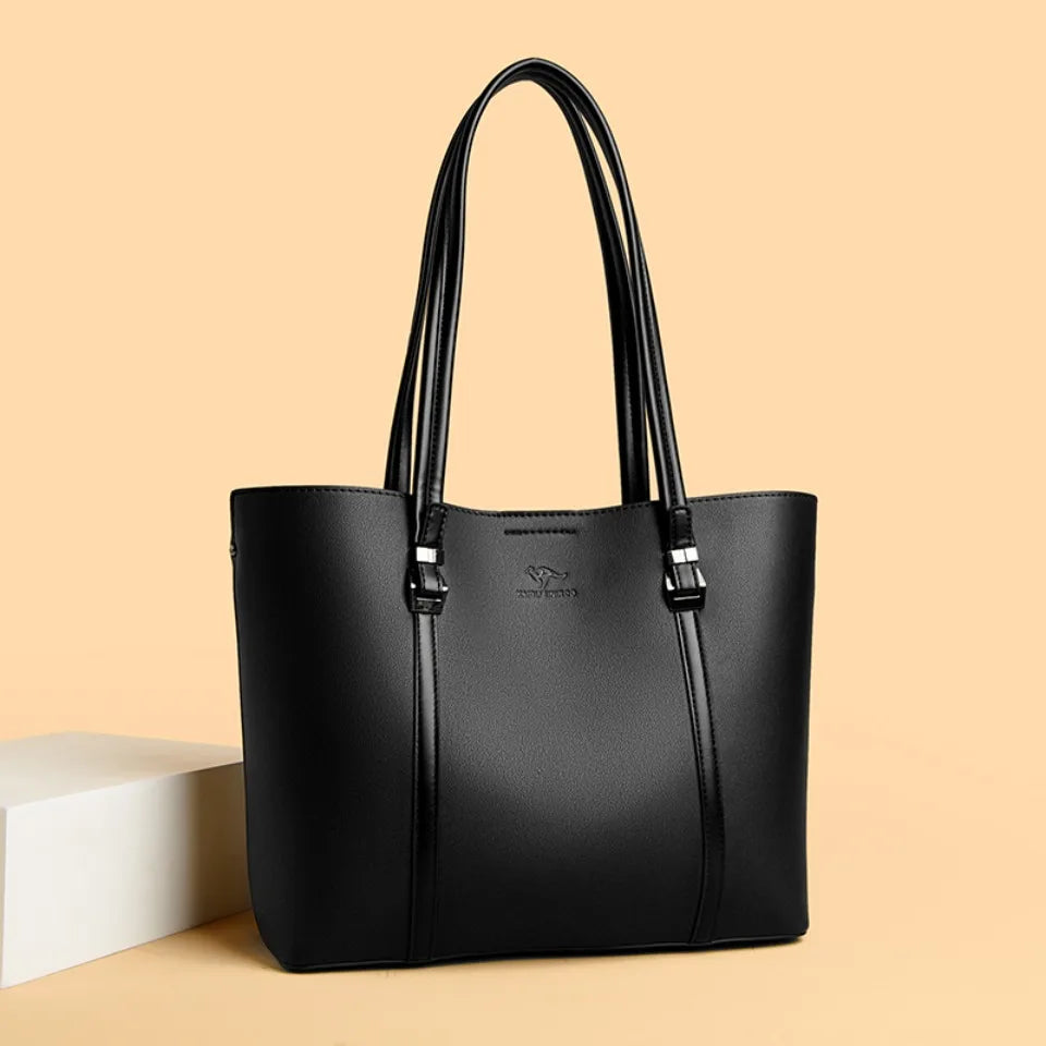 Large Capacity Leather Bag for Daily Commuting High Quality Pu Leather.