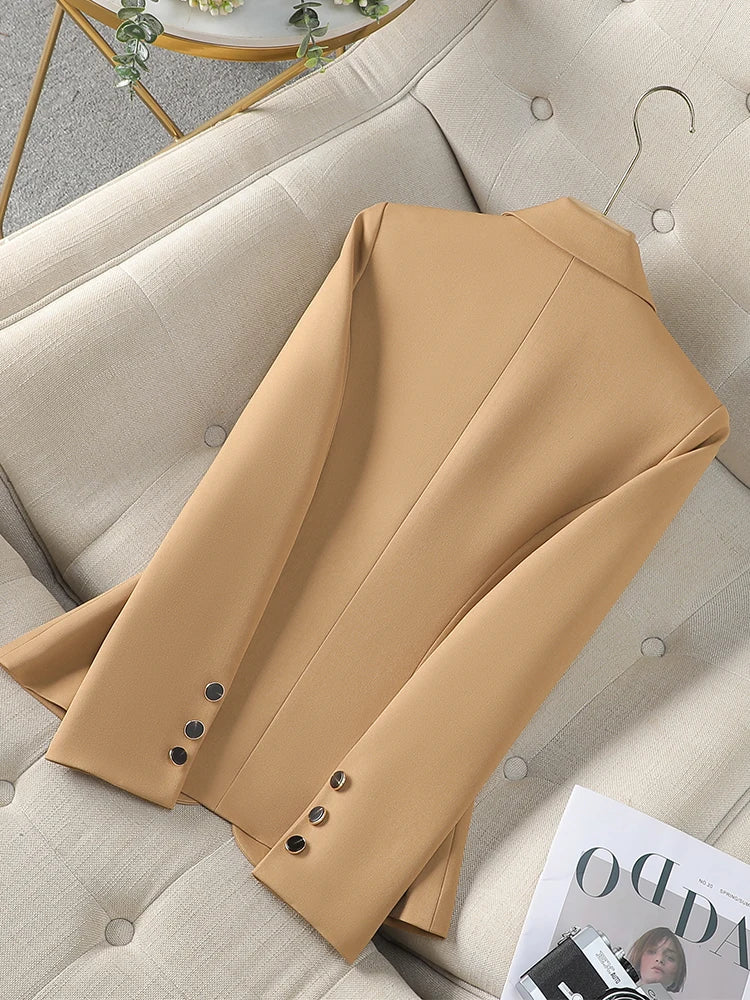 Women’s Tailored Slim Fit Blazer Jacket – Elegant Single Button Office Blazer for Business & Chic Workwear | Modern Blend Boutique