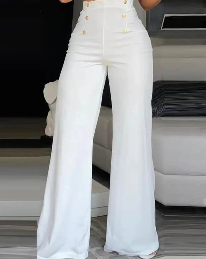 High Waist pants, single flare leg bottoms with Bootcut Flared Trousers.