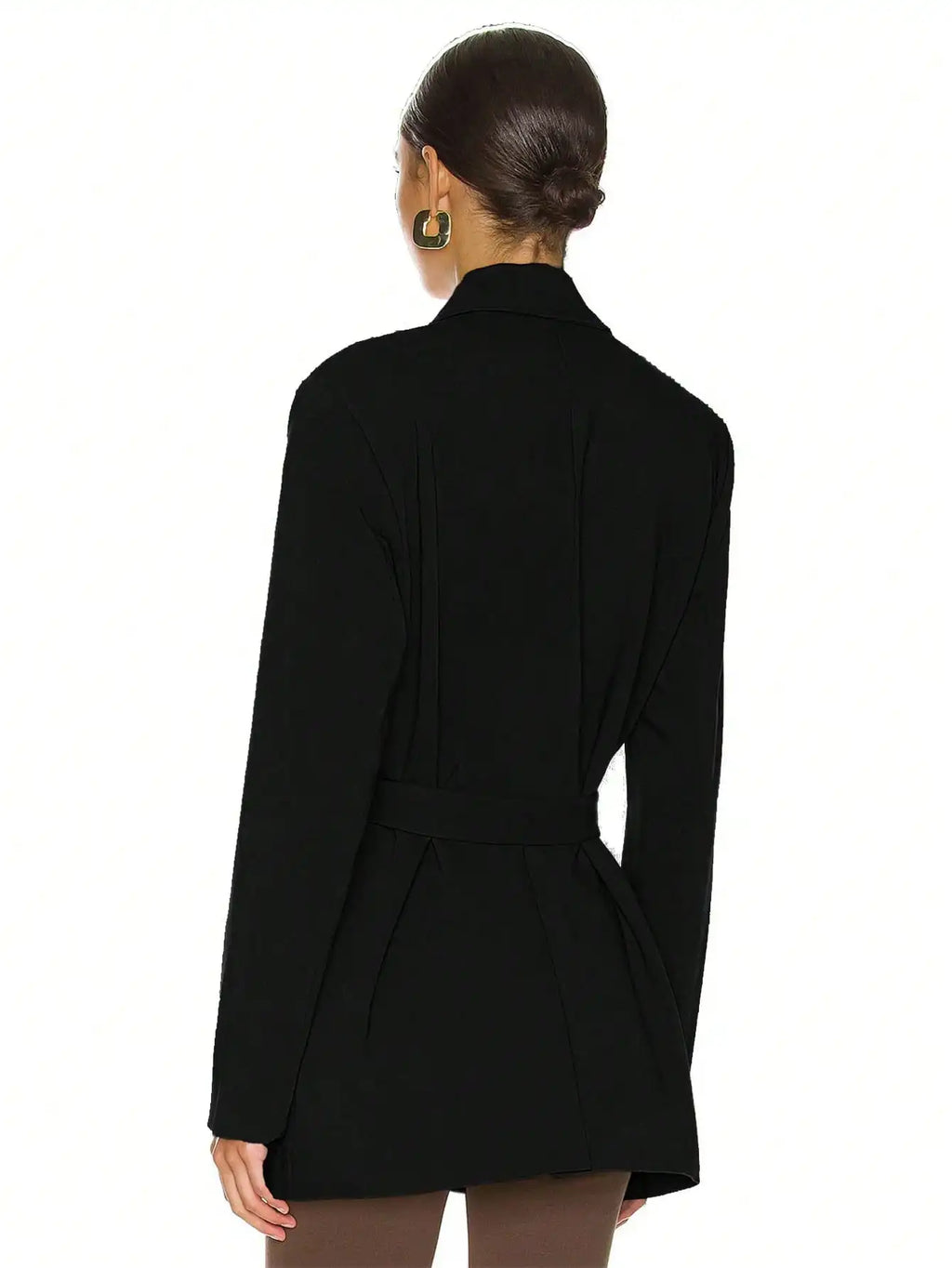 Classic Fitted Tie-Waist Blazer/Elegant Style Knitted Blazer/Jacket/Office Work Lady Fashion/Best For  Commuting.