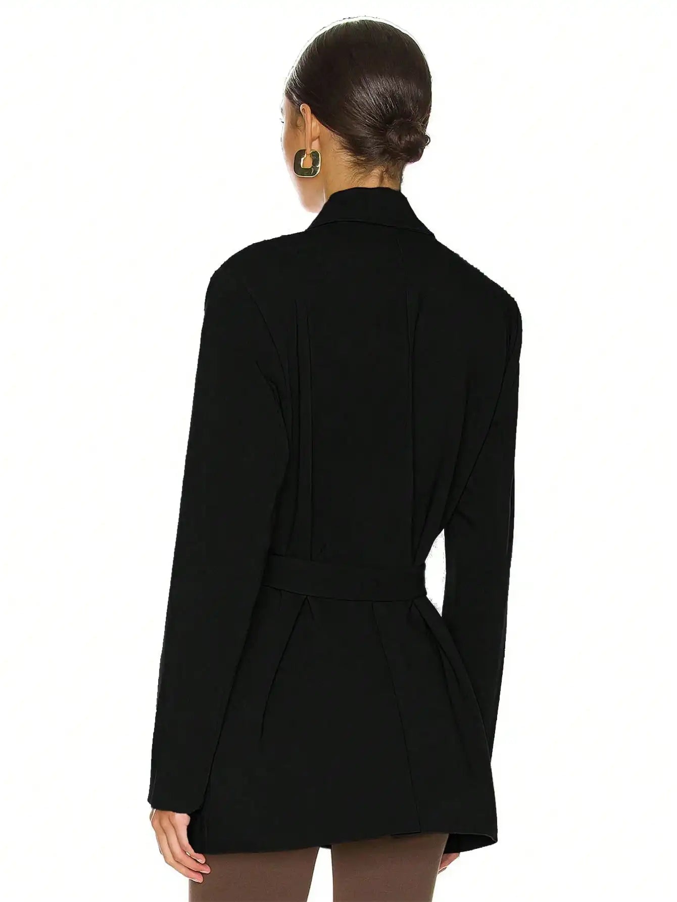 Classic Fitted Tie-Waist Blazer/Elegant Style Knitted Blazer/Jacket/Office Work Lady Fashion/Best For  Commuting.