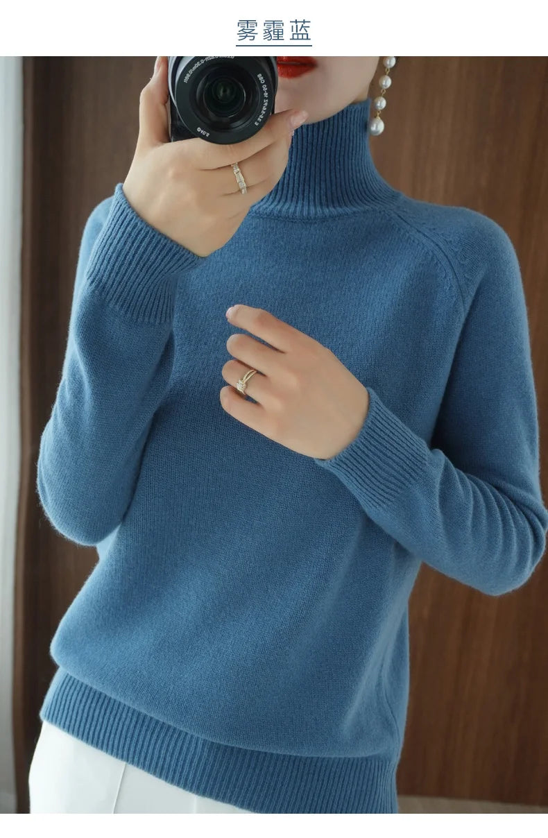 Luxury Soft Knit Long-Sleeve Sweater – Classic Fit in Neutral Tones | Modern Blend Boutique