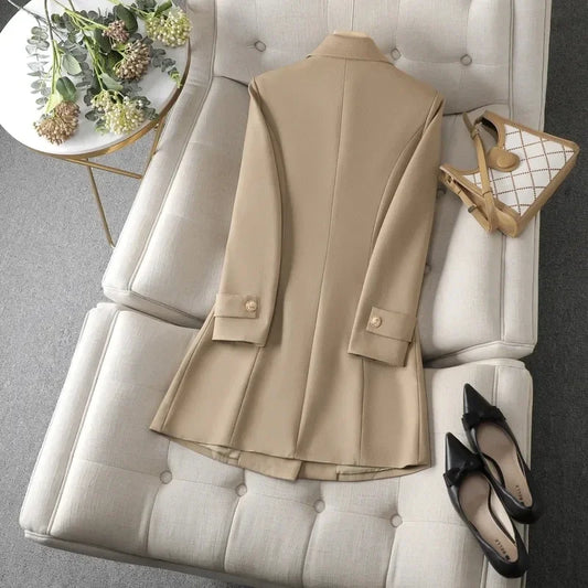 Timeless Elegance Longline Double-Breasted Blazer|Modern Blend Boutique | Elevated Women’s Workwear