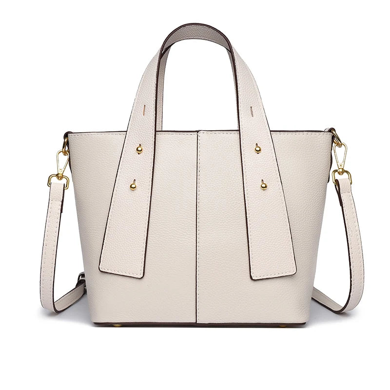 Timeless Black Leather Tote & Crossbody Bag for Everyday Style