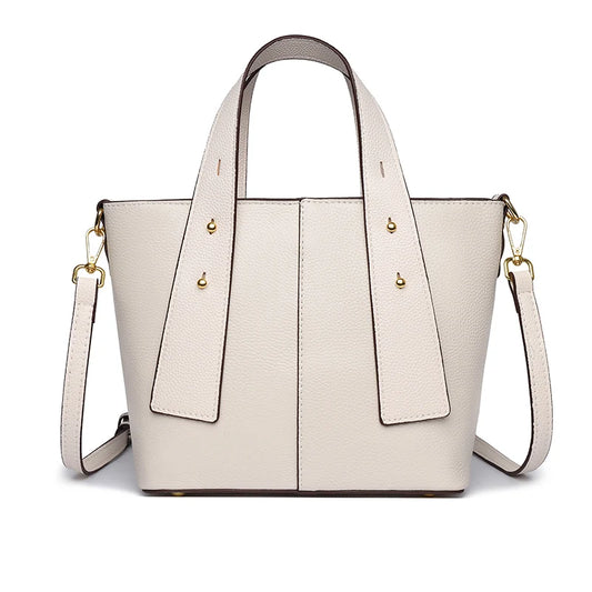 Timeless Black Leather Tote & Crossbody Bag for Everyday Style