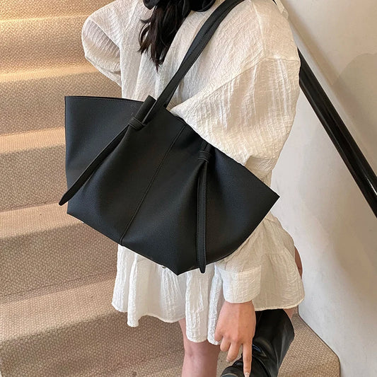 Branded Designer Shoulder Tote Bags For Women Soft PU Leather 2-IN-1 Big Capacity Shopper Tote Set|Luxury Designer Handbags