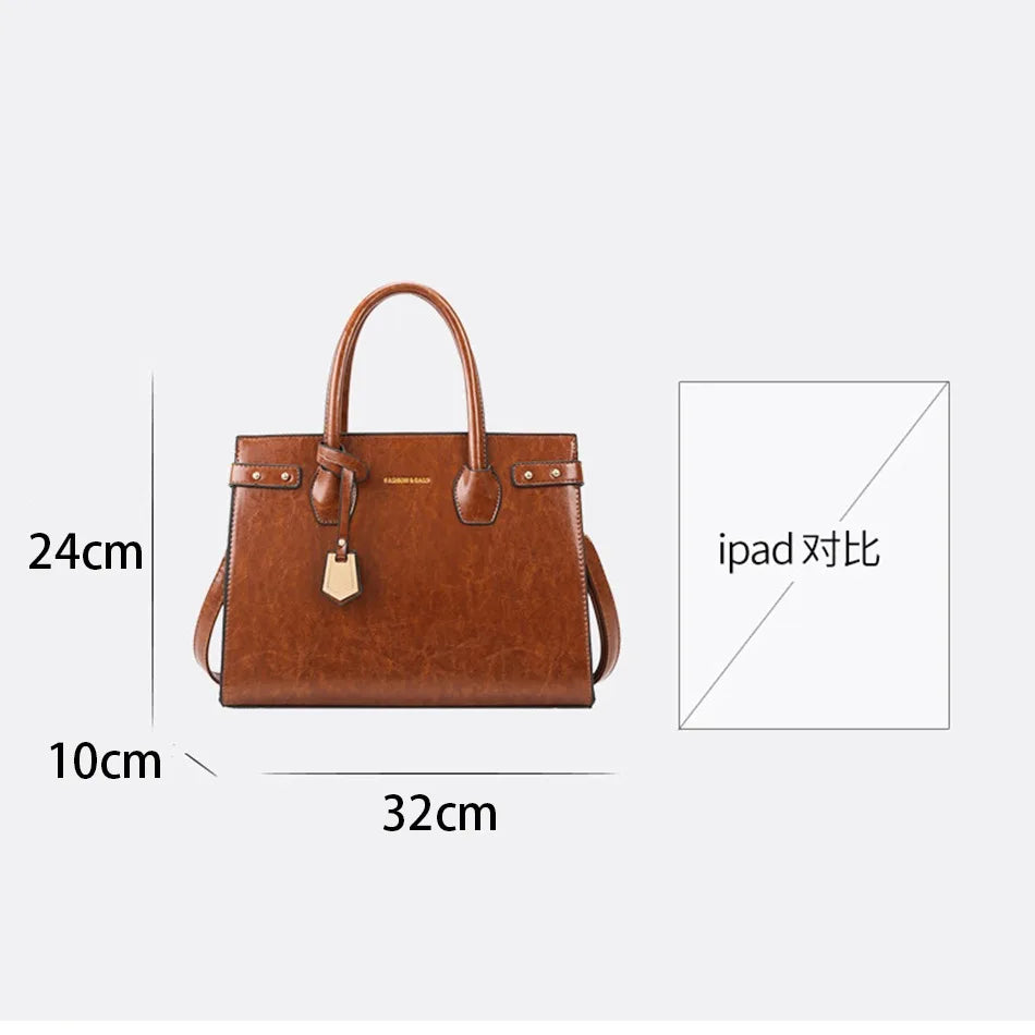 Luxury High Capacity Shoulder Bag/High-quality Soft Leather Tote/Handbags for Women Sac A Main.
