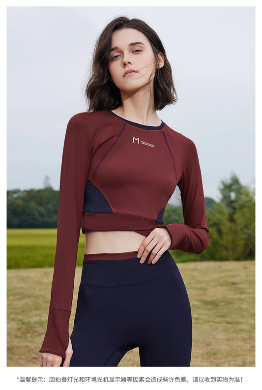 Dark Colored Temperature Make Solid Winter Top/Simple simple Versatile/Stretchable Soft Wear/Comfy With Thumbholes.