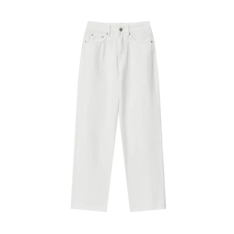 Women’s High-Waisted Straight-Leg Jeans – Classic Relaxed Fit Denim Pants