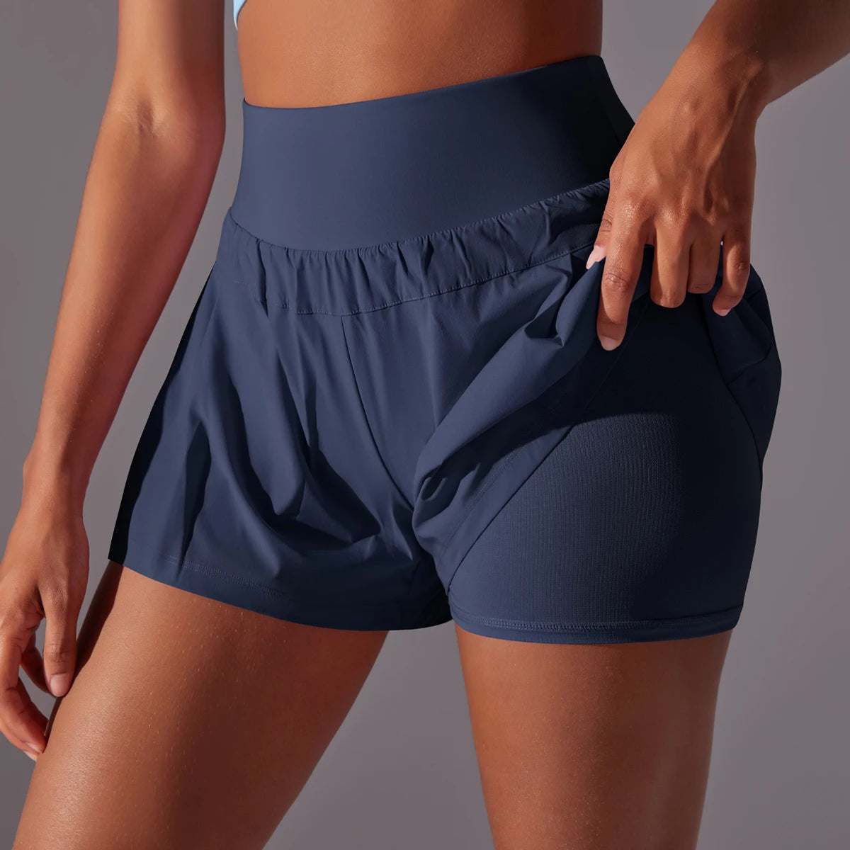 Wide Fitted Gym Running Short’s/ Double Deck Quick Dry/Gym Sport Fitness Jogging/Workout Shorts With Pocket’s.