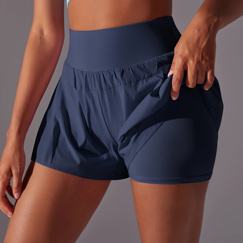 Wide Fitted Gym Running Short’s/ Double Deck Quick Dry/Gym Sport Fitness Jogging/Workout Shorts With Pocket’s.