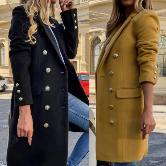 Classic Open Up Overcoat/Turn Down Button/Woolen Made/Long Sleeved/Slim Fitted Autumn Wear/Casual Overcoat For Daily Wear.