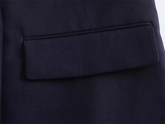 Women’s Plaid Single-Button Blazer – Tailored Notched Collar Jacket | Elegant Office & Casual Chic Outerwear