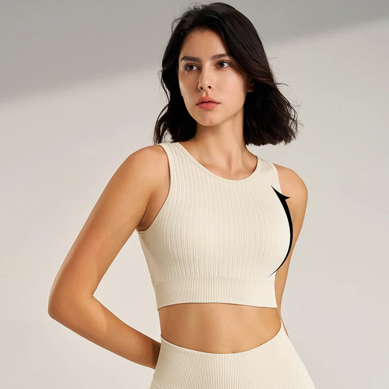 Women's Sports Fitness Suit/High Intensity Workout Shockproof Bra/High Waisted Leggings Tights Yoga Suit Training Set.