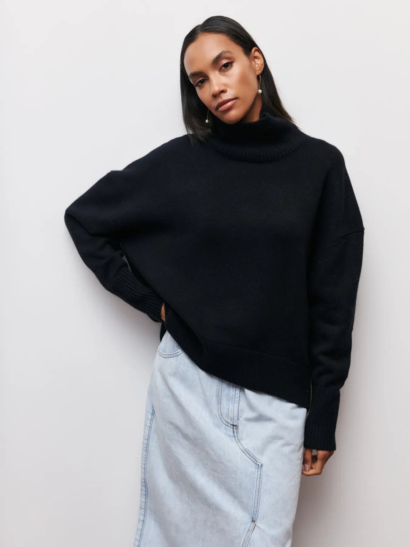 Solid Loose Sweater Fashion Elegant/O-neck Long Sleeve Knitted Pullover/Autumn Female Warm Thick Tops/Comfy Jumpers/