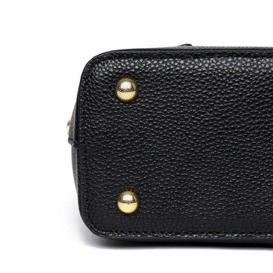 Timeless Black Leather Tote & Crossbody Bag for Everyday Style