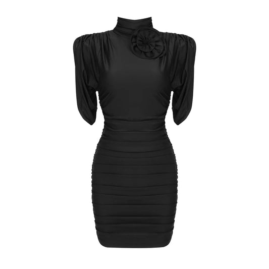 VC Pink Floral Draped Mini Dress – Chic Short Sleeve Dress for Women VC Pink Sheath Dress.