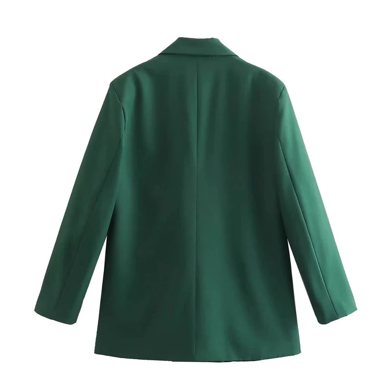 Women’s Plaid Single-Button Blazer – Tailored Notched Collar Jacket | Elegant Office & Casual Chic Outerwear