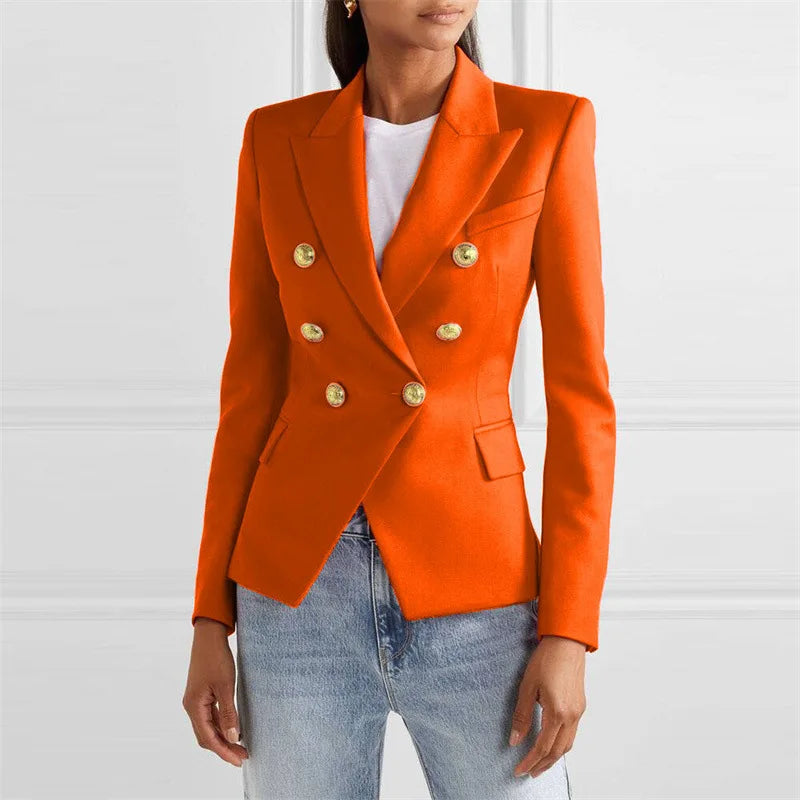 Styled Up V~Neck Blazer’s/Women Clothing For Winter/Solid Color Fashion Casual Suit Slim Blazers Women.