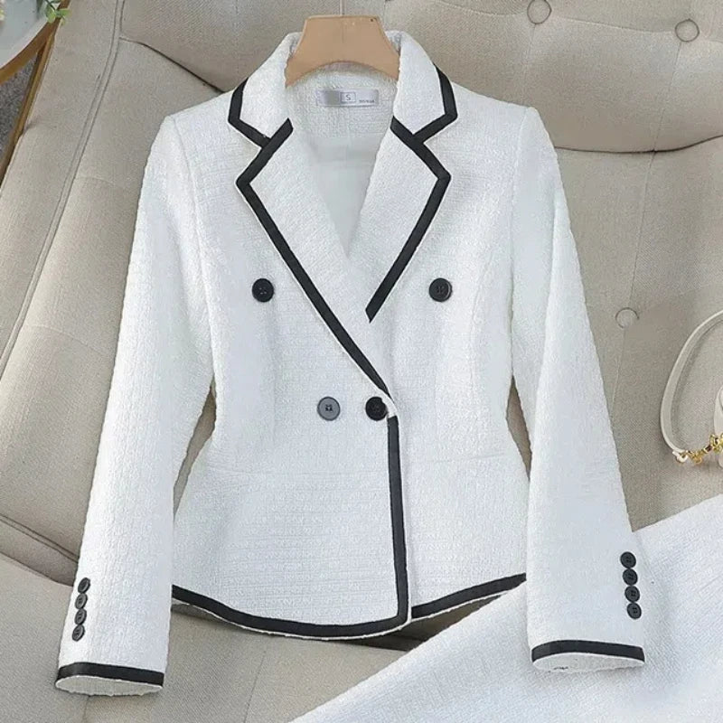 Luxury Celebrity Fragrance Suits Temperament Slim Skinny Occupational Suit Blazer Sets Fishtail Skirt