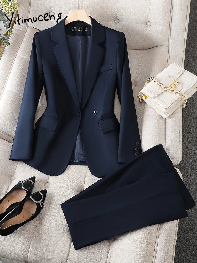 Tailored Long Sleeved Office Blazer/2 Piece Set’s/Elegant Fashion Chic Blazer With Above Knee Skirt.