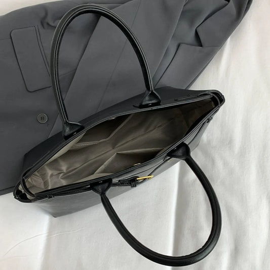 Luxury Large Capacity Tote Bag for Women – Elegant PU Leather Designer Work Handbag