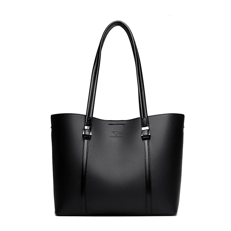 Large Capacity Leather Bag for Daily Commuting High Quality Pu Leather.