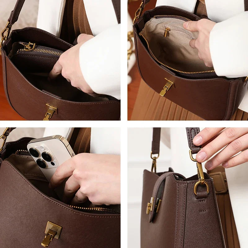 Vintage Luxe Shoulder Bag – Timeless Minimalist Edition