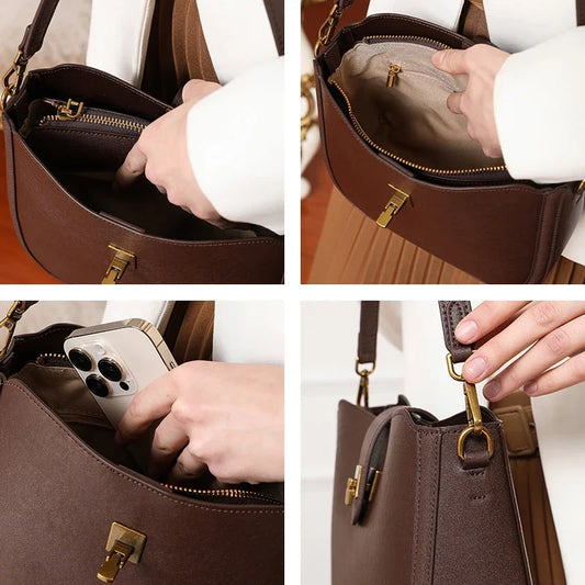 Vintage Luxe Shoulder Bag – Timeless Minimalist Edition