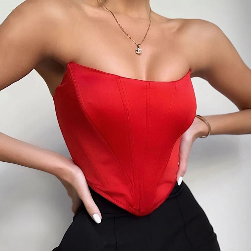 Sleeveless Off Shoulder Velvet Top/Fashion Sexy Corset Crop Top’s/Vest Female Underwear Backless Bustier Top.