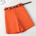 Thin Four-point Short’s/Women New Style Slim High Waist/A-line Casual Wide-leg Temperament Suit Five-point.